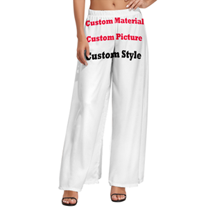Nuovo Design personalizzato donna elastico in vita Casual pantaloni Palazzo larghi stampa Tapa polinesiano Plus Size donna pantaloni lunghi a gamba larga - Product Image 5