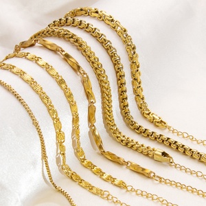 Women's Waterproof Stainless Steel 18K Gold Plated <b>Charm</b> Bracelet High-End Trendy Ins Style Jewelry for Summer Anniversary - Product Image 1