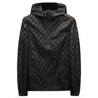 Collection Printemps-Automne 2025 – Nouvelle Veste à Capuche Homme Grande Taille Style Coréen Décontracté Imprimé avec Fermeture Éclair Frontale – Collection Européenne