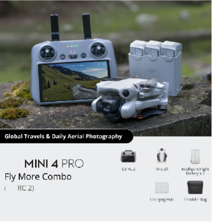 ดีเจไอ มินิ 4 โปร ฟลาย มอร์ คอมโบ