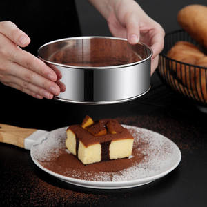 BAKEST ตะแกรงร่อนแป้งแบบกลม40เมชสแตนเลสตะแกรงร่อนแป้งสำหรับอบเค้ก - Product Image 3