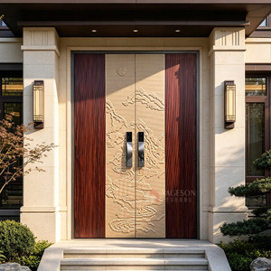 <span class=keywords><strong>Porte</strong></span> <span class=keywords><strong>d</strong></span>'<span class=keywords><strong>entrée</strong></span> double antivol <span class=keywords><strong>en</strong></span> aluminium moulé sur mesure pour villas et maisons rurales auto-construites, portes modernes finement sculptées - Product Image 4
