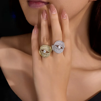 Bague en argent S925 incrustée de moissanite, motif goutte d'huile irrégulière, polyvalente, à porter sur l'index, haut de gamme