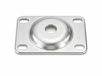 Plaque de montage pour roulettes en acier inoxydable robuste, adaptateur de base pour chariot industriel, meubles et équipements