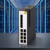 Conmutador Ethernet Industrial IE4300-12P-AC con 8 Puertos Eléctricos Gigabit y 4 Puertos Ópticos Gigabit POE DIN