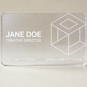 Визитные карточки из прозрачного ПВХ с серебряным тиснением для элитных клиентов - Product Image 5