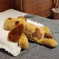 Coussin chauffant personnalisé pour chien, grand, chaud, micro-ondable, super doux, en peluche longue, blanc, avec rembourrage en coton PP lesté, 60 cm, mignon