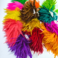 Plumes de coq teintées de 6-7 pouces, multicolores, pour la confection de attrape-rêves de carnaval, la pêche à la mouche, la fabrication de bijoux et l'artisanat
