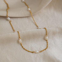 Ensemble de bijoux élégants pour femmes, collier à chaîne fine avec perles esthétiques de qualité supérieure, bracelet à chaîne pour doigt, TGXL14176