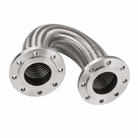 Raccord d'expansion pour tuyau ondulé personnalisable, soufflet métallique flexible en acier inoxydable 304/316L tressé avec fil, à bride