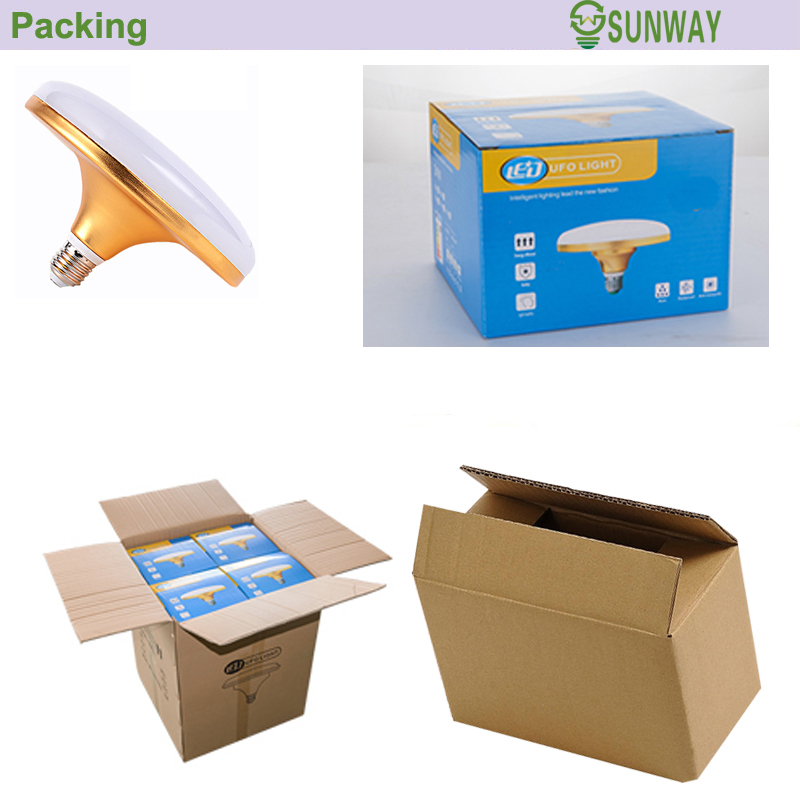 Indoor use Foshan B22 60w 20w 30w 40w 50w UFO LED bulb light E27 Aluminum+Plastic led light 3000K 4000K 6500K 7000K 10000K