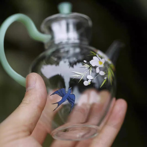 Chinese Style Glass Teapot With Filter Round Shape For Kung Fu <b>Tea</b> <b>Set</b> Afternoon <b>Tea</b> Use - Product Image 3