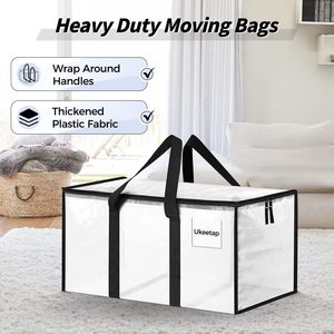 Custom Waterproof Transparent Quilts Clothes <strong>Storage</strong> <strong>Bag</strong> Coated Woven Clear Heavy Duty <strong>Extra</strong> <strong>Large</strong> Moving <strong>Bag</strong> - Product Image 4