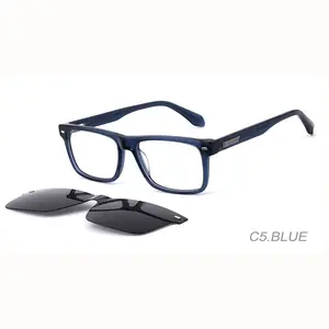 2024 Newest Clip On Glasses Anti Blue Light Stylish Magnet Sunglasses Magnetic Frame Polarized Sunglasses For Men