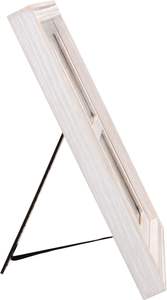 Cadre photo mural et de table familial à 3 ouvertures, avec perles, en bois <span class=keywords><strong>gris</strong></span> blanchi à la chaux, avec passe-partout - Product Image 2