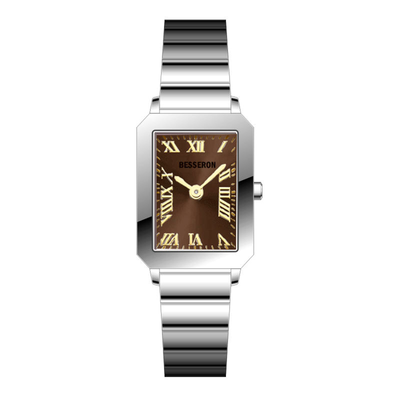 Montre femme marron sunburst