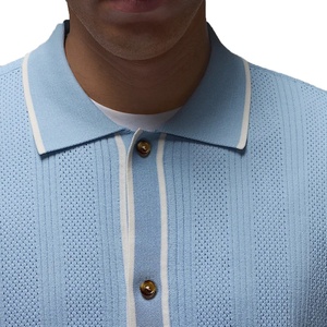 Wholesale High Quality Printed Breathable Quick Dry Knitted <b>T</b>-<b>shirt</b> Men Summer Thin Blank Fashionable Trend Stand <b>Collar</b> <b>T</b>-<b>shirt</b> - Product Image 3