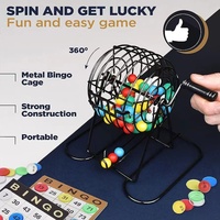 Jeu de Bingo Set 75 boules de bingo 150 marqueurs carte de bingo avec plateau en plastique Vente en gros Jeu Support personnalisation