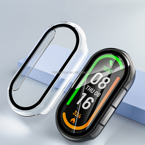 <span class=keywords><strong>360</strong></span> degrés couverture complète protecteur d'écran pare-chocs dur PC étui pour <span class=keywords><strong>Xiaomi</strong></span> Mi Band 9 8 8Pro couverture verre trempé Smartwatch étui - Product Image 4