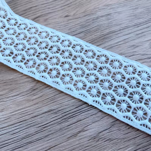 Zeal White Water Soluble Milk Silk Ribbon Hollow Lace Trim Fabric <span class=keywords><strong>para</strong></span> decoración de bordado <span class=keywords><strong>en</strong></span> vestidos de novia prendas de vestir - Product Image 2
