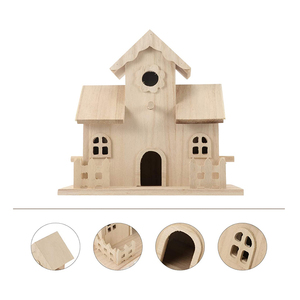Ferme à oiseaux décorative d'extérieur en bois, 50 cm, caisse d'alimentation pour oiseaux, jardin - Product Image 2