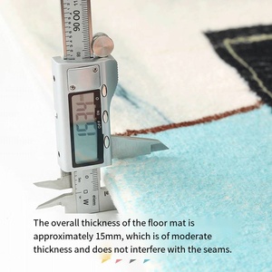 Alfombra de Baño Absorbente con Efecto Cachemira, Diseño de Puntos, Base Antideslizante para el Hogar, Baño, Entrada, Suave al Tacto, Comodidad Diaria - Product Image 3