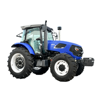 Tracteur agricole robuste 4x4 à transmission par engrenages, moteur diesel 120HP 140HP 160HP 180HP avec système hydraulique et boîte de vitesses pour travaux sur le terrain