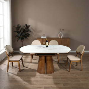 Modern Wooden Dining Table Contemporary Dining Room Furniture <b>Solid</b> <b>Wood</b> Table for Apartment Home Kitchen (not include <b>desk</b>) - Product Image 1