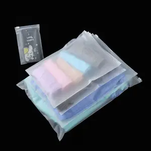 High Custom Printed Clear Plastic PE/PVC/PEVA/EVA with Zippers Frosted Zipper Bags for Clothing Underwear