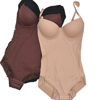 Body gainant amincissant en nylon pour femme, lingerie sculptante, contrôle du ventre, serre-taille, fin, boutonné, antibactérien