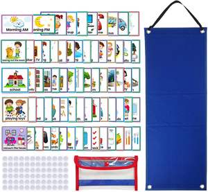 Tabla de Bolsillo Plegable para el Aula, Planificador de Horarios Diarios, Tabla de Comportamiento para Niños, Tarjetas de Horarios Visuales, Tabla de Bolsillo para el Aula - Product Image 5