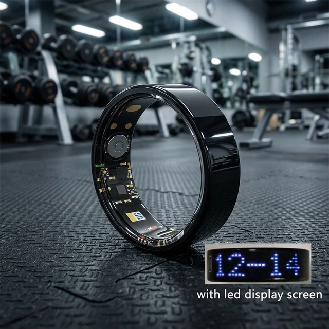 Smart Ring Waterproof Fitness Tracker Video Switching IOS Android Men Women Health Ring