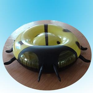 Jouet gonflable de piscine en forme de coccinelle jaune, en plastique, pour l'extérieur - Product Image 4