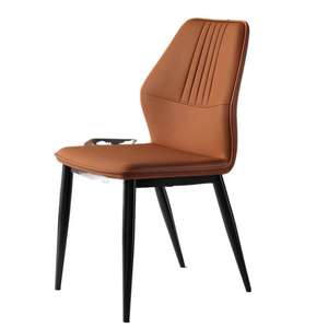 Silla de Comedor Moderna Minimalista de Cuero, Diseño Tapizado con Respaldo Alto para Sala de Estar y Comedor, Uso para Adultos - Product Image 5