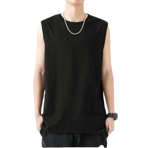 T-shirt vintage délavé pour homme <span class=keywords><strong>Joy</strong></span> Chuang, en coton 220g, gilet décontracté surdimensionné personnalisé, motif uni, vente en gros, design sans manches - Product Image 6
