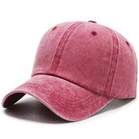 Casquettes de baseball non structurées en coton uni, style vintage délavé et vieilli, ajustables, avec logo brodé personnalisé, type « Dad Hat »