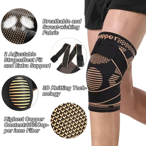 Genouillères de sport en Spandex pour le basketball, respirantes, confortables, réduisant la pression, avec fermeture à enfiler, vente en gros, personnalisables - Product Image 5