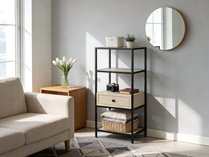 Miroir mural moderne à cadre rond en bois de frêne <span class=keywords><strong>simplement</strong></span> élégant pour le salon dressing chambre à coucher salle de bain villas hôtel appartement - Product Image 1