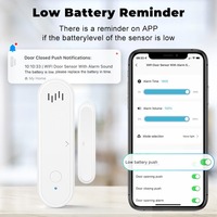 Système d'alarme anti-intrusion intelligent sans fil WiFi pour porte et fenêtre avec capteur sonore et lumineux