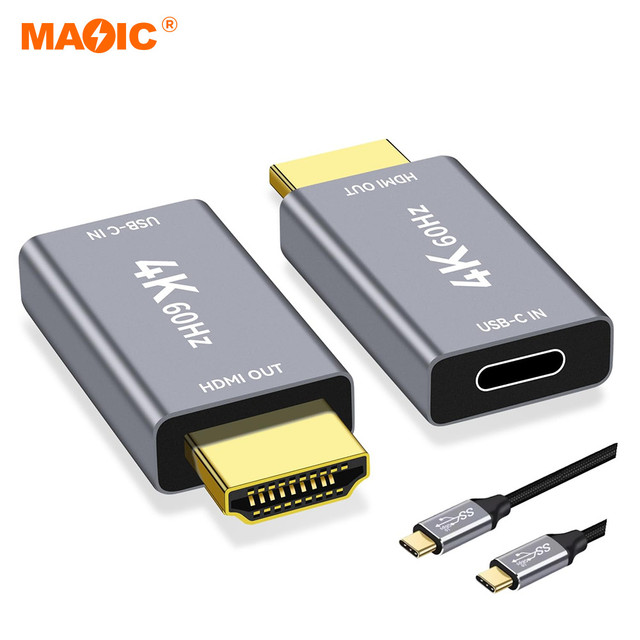 OEM ODM 4K 60HZ Type C to HDMI Female to Male Adapter  Type C Port High Definition Mobile Phone to TV Casting Converter