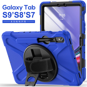 <span class=keywords><strong>Coque</strong></span> arrière en <span class=keywords><strong>silicone</strong></span> robuste avec sangle pour <span class=keywords><strong>Samsung</strong></span> Tab S7 T970 S8 X800 S9 X810 <span class=keywords><strong>S10</strong></span> Plus X826 S7FE T730 S9FE X610 12.4 - Product Image 1