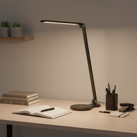Lampe de bureau LED moderne et simple, commande tactile, protection des yeux, abat-jour flexible et pliable, chargeur sans fil, électrique, 5 vitesses