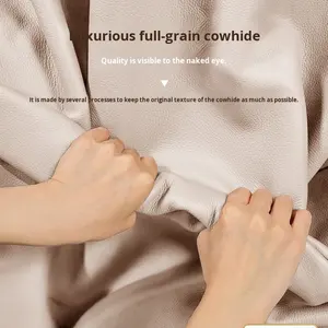 ชุดโซฟาหนังติดห้องนั่งเล่นสไตล์โมเดิร์นแบบมินิมอลลิสสำหรับใช้ในห้องนั่งเล่นทำจากหนังวัวแท้น้ำหนักเบาหรูหรา<span class=keywords><strong>แถว</strong></span>ตรงสามที่นั่งใหม่2025 - Product Image 3