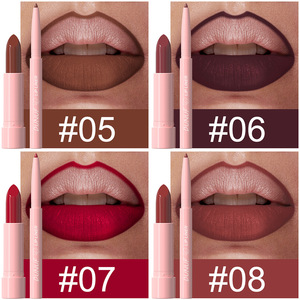 Ensemble de crayons à lèvres et rouge à lèvres mat imperméable 2 en 1, longue tenue, anti-bavures - Product Image 5
