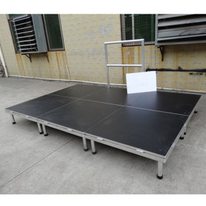 Scène extérieure portable à hauteur réglable, en aluminium, avec montage facile, plateforme antidérapante, certifiée CE, vente chaude - Product Image 5