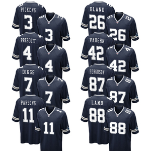 2026 Dallas Jersey Custom American Football Shirts Gestikte Geborduurde Jeugd Uniformen Sportkleding met Logo's Navy - Product Image 1