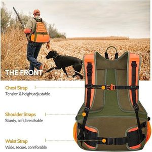 Gilet de chasse extérieur kaki taille unique en tissu Oxford, gilet tactique pour le camping et la pêche - Product Image 5