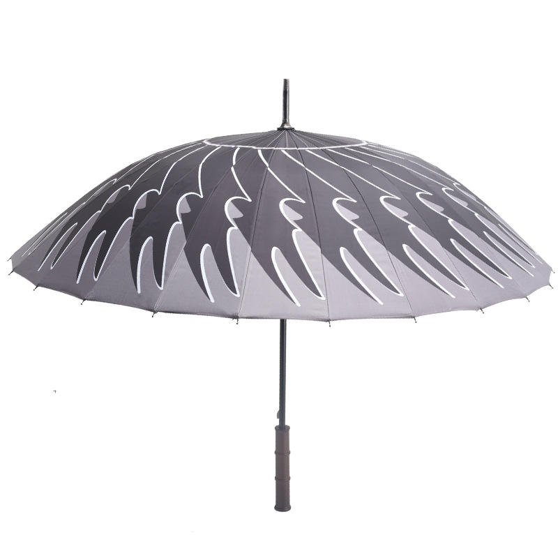 23 parapluie manuel de poignée d'os de pouce 24 long