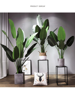 Monstera deliciosatrees-Planta <span class=keywords><strong>artificial</strong></span> de plástico, árbol <span class=keywords><strong>artificial</strong></span>, hojas de plátano para Decoración - Product Image 1
