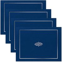 S&L Carpetas para Certificados de Papel Azul Plateado, Paquete de 25 Unidades, Cubierta de Lino, Papel de 80 lb, Esquinas Plegables Troqueladas, para Premios Empresariales y Uso en Oficina